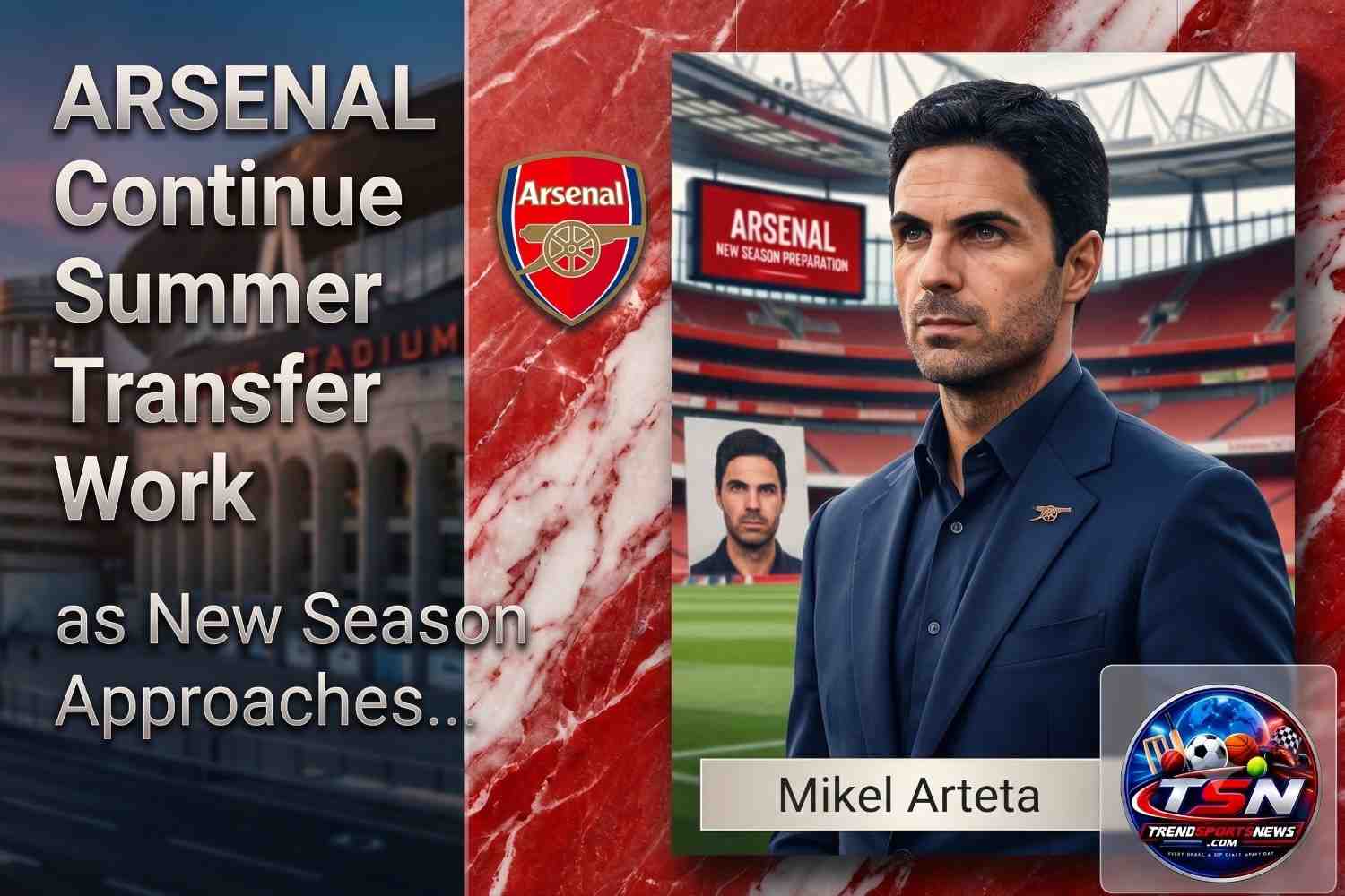 Arsenal continue working on their squad during the 2026 summer transfer window as Mikel Arteta prepares for the new season.